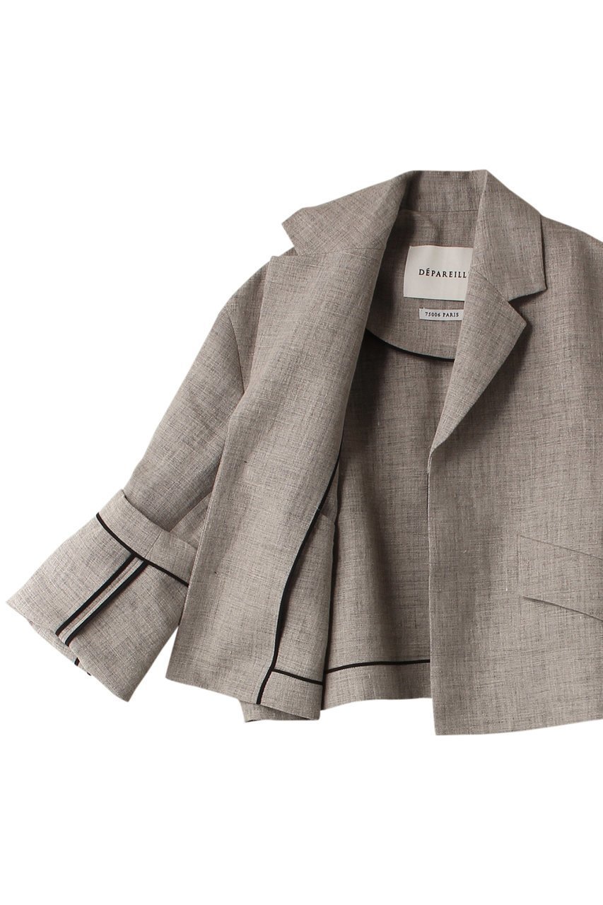 【デパリエ/DEPAREILLE】のリネンシャンブレージャケット 人気、トレンドファッション・服の通販 founy(ファニー) 　ファッション　Fashion　レディースファッション　Fashion for Women　アウター　Coat / Outerwear Collection　レディースジャケット・軽アウター　Jackets　クロップド　Cropped, Short Length　シャンブレー　Chambray, Denim-Like Fabric　ジャケット　Jacket, Outerwear　トレンド　Trend, Trending Now　フラップ　Flap, Flap Pocket　モダン　Modern, Contemporary　夏　Summer　春　Spring　S/S・春夏　SS, Spring/Summer, Warm Season　other-6|ID: prp329100003908636 ipo3291000000035721309