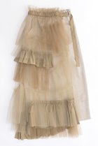 【メゾンスペシャル/MAISON SPECIAL】のRaffle Tulle Layered Wrap Skirt/ラッフルチュールレイヤードラップスカート BGE(ベージュ)|ID:prp329100003909922