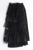 【メゾンスペシャル/MAISON SPECIAL】のRaffle Tulle Layered Wrap Skirt/ラッフルチュールレイヤードラップスカート BLK(ブラック)|ID:prp329100003909922