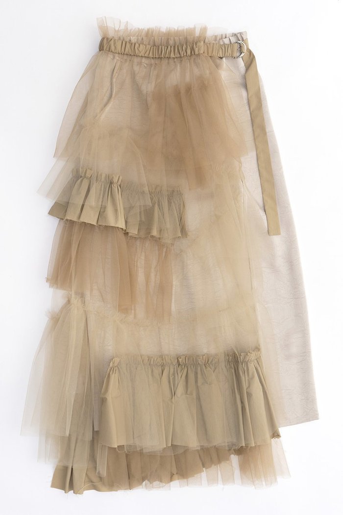 【メゾンスペシャル/MAISON SPECIAL】のRaffle Tulle Layered Wrap Skirt/ラッフルチュールレイヤードラップスカート インテリア・キッズ・メンズ・レディースファッション・服の通販 founy(ファニー) https://founy.com/ ファッション Fashion レディースファッション Fashion for Women スカート Skirts ロングスカート Long Skirts / Maxi & Midi Skirts タイトスカート Pencil Skirt, Tight Skirt タフタ Taffeta, Structured Fabric チュール Tulip, Tulip Motif ラッフル Ruffle, Frill ラップ Wrap, Wrap Design ロング Long, Long-Length エレガント 上品 Elegant 夏 Summer |ID: prp329100003909922 ipo3291000000035892743