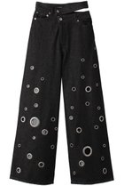 【メゾンスペシャル/MAISON SPECIAL】のEyelet Denim Pants/アイレットデニムパンツ BLK(ブラック)|ID: prp329100003909924 ipo3291000000035811209