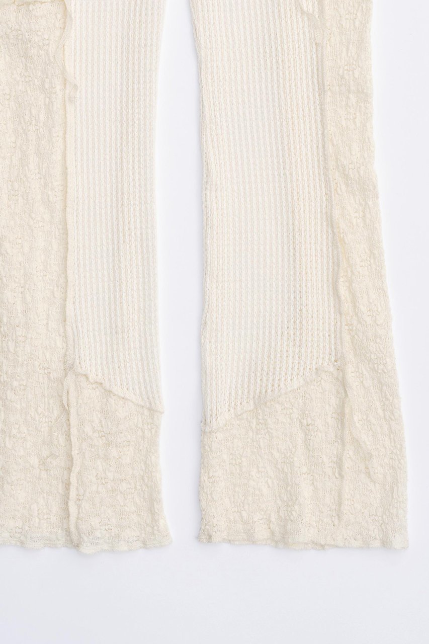 【メゾンスペシャル/MAISON SPECIAL】のMesh Combination Outseam Flare Pants/メッシュコンビアウトシームフレアパンツ 人気、トレンドファッション・服の通販 founy(ファニー) 　ファッション　Fashion　レディースファッション　Fashion for Women　パンツ　Pants & Trousers　おすすめ　Recommended / Our Picks　コンビ　Combo, Combination Style　シアー　Sheer, See-Through　ストレッチ　Stretch, Stretchy Fabric　チュニック　Tunic, Long Top　バランス　Balance, Style Balance　フレア　Flare, Flared　レース　Lace, Lace Fabric　other-3|ID: prp329100003909927 ipo3291000000036157996