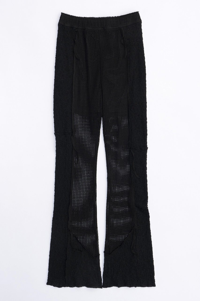 【メゾンスペシャル/MAISON SPECIAL】のMesh Combination Outseam Flare Pants/メッシュコンビアウトシームフレアパンツ インテリア・キッズ・メンズ・レディースファッション・服の通販 founy(ファウニー) 　ファッション　Fashion　レディースファッション　Fashion for Women　パンツ　Pants & Trousers　おすすめ　Recommended / Our Picks　コンビ　Combo, Combination Style　シアー　Sheer, See-Through　ストレッチ　Stretch, Stretchy Fabric　チュニック　Tunic, Long Top　バランス　Balance, Style Balance　フレア　Flare, Flared　レース　Lace, Lace Fabric　BLK(ブラック)|ID: prp329100003909927 ipo3291000000036804686