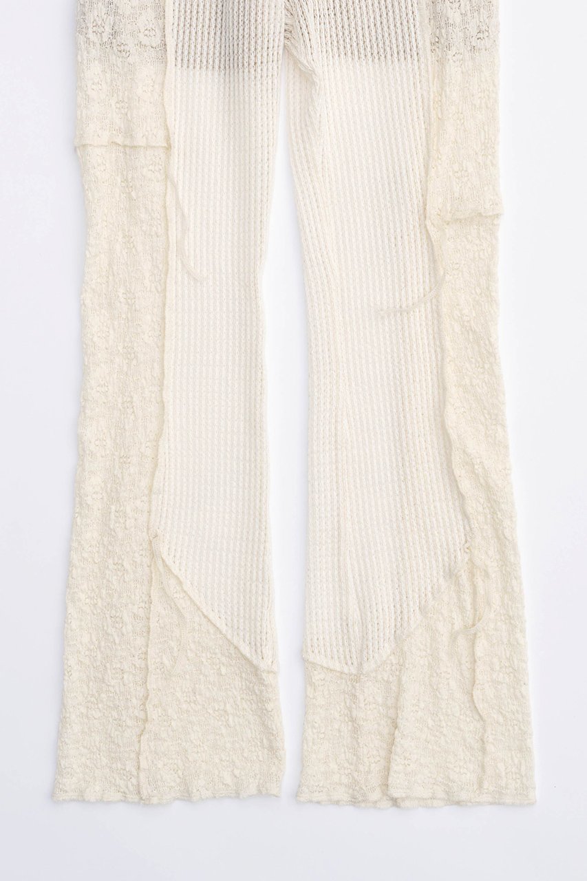 【メゾンスペシャル/MAISON SPECIAL】のMesh Combination Outseam Flare Pants/メッシュコンビアウトシームフレアパンツ 大人の最旬トレンドファッション＆コーディネート founy(ファウニー) 　ファッション　Fashion　レディースファッション　Fashion for Women　パンツ　Pants & Trousers　おすすめ　Recommended / Our Picks　コンビ　Combo, Combination Style　シアー　Sheer, See-Through　ストレッチ　Stretch, Stretchy Fabric　チュニック　Tunic, Long Top　バランス　Balance, Style Balance　フレア　Flare, Flared　レース　Lace, Lace Fabric　other-6|ID: prp329100003909927 ipo3291000000036846104