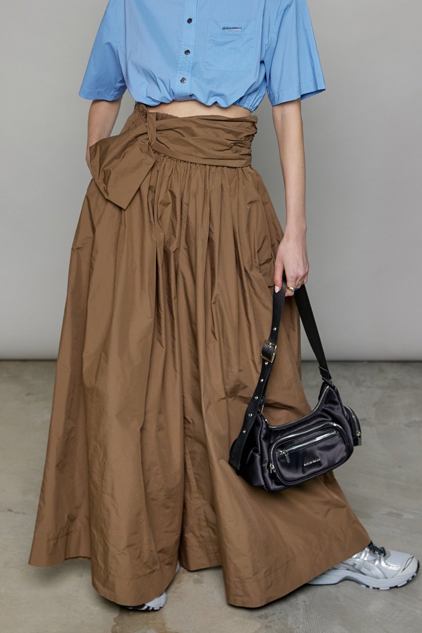【メゾンスペシャル/MAISON SPECIAL】のWaist Gathers Voluminous Pants/ウエストギャザーボリュームパンツ 人気、トレンドファッション・服の通販 founy(ファニー) 　ファッション　Fashion　レディースファッション　Fashion for Women　パンツ　Pants & Trousers　アシンメトリー　Asymmetrical Style　ショート　Short, Short Length　タフタ　Taffeta, Structured Fabric　リボン　Ribbon, Bow　夏　Summer　other-8|ID: prp329100003909928 ipo3291000000035646168