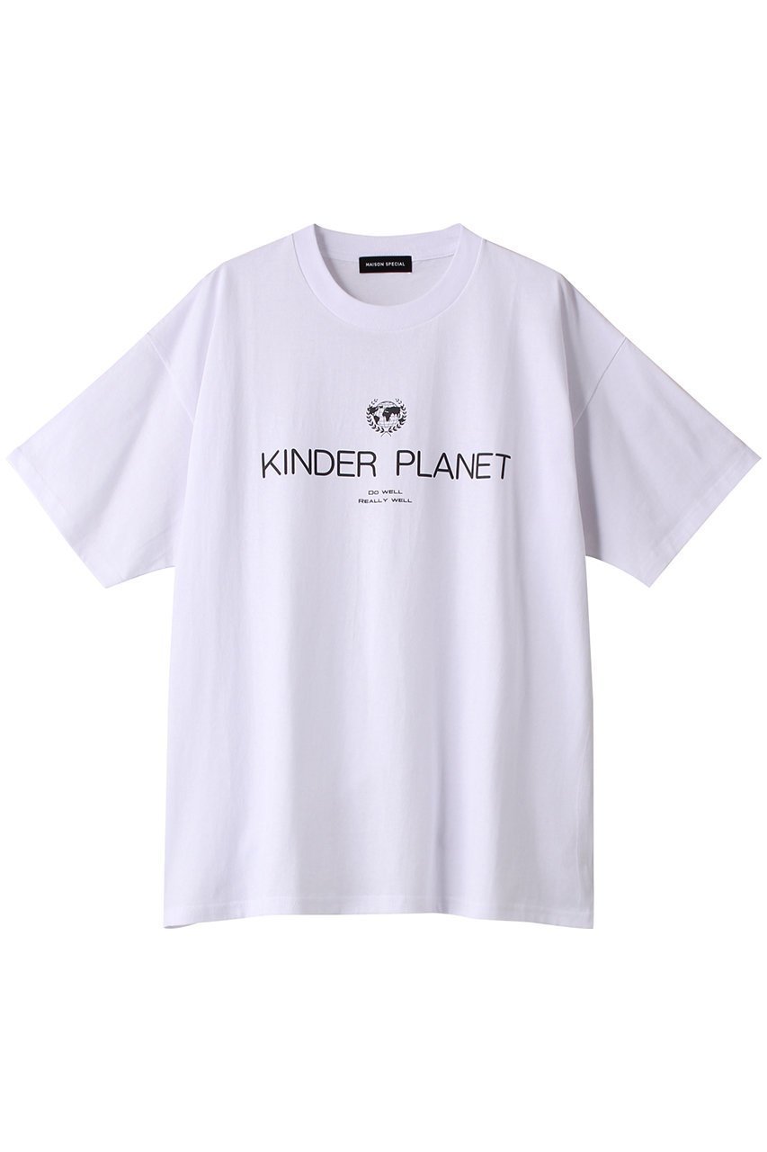 【メゾンスペシャル/MAISON SPECIAL】のKINDER PLANET Print T-shirt/KINDER PLANEプリントTシャツ インテリア・キッズ・メンズ・レディースファッション・服の通販 founy(ファニー) 　ファッション　Fashion　レディースファッション　Fashion for Women　トップス・カットソー　Cut & Sew Tops　シャツ・ブラウス・オフィスカジュアル　Elegant Blouses & Button-Ups　ロングTシャツ・Tシャツ　Longline T-Shirts & Tees　カットソー・ベーシックTシャツ　Cut-and-Sewn Tops / Stretch Tees & Basics　おすすめ　Recommended / Our Picks　ショート　Short, Short Length　スリーブ　Sleeve, Long Sleeve / Short Sleeve　プリント　Print, Printed Pattern　ヴィンテージ　Vintage Style　夏　Summer　WHT(ホワイト)|ID: prp329100003909929 ipo3291000000032927777
