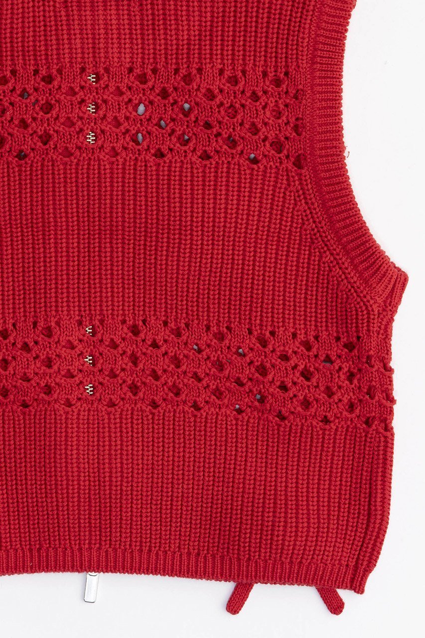 【メゾンスペシャル/MAISON SPECIAL】のSo Many Ribbons Vest/メニーメニーリボンベスト 人気、トレンドファッション・服の通販 founy(ファニー) 　ファッション　Fashion　レディースファッション　WOMEN　アウター　Coat Outerwear　トップス・カットソー　Tops/Tshirt　キャミソール / ノースリーブ　No Sleeves　シャツ/ブラウス　Shirts/Blouses　ベスト/ジレ　Gilets/Vests　アクリル　Acrylic　タンク　Tank　トレンド　Trend　ノースリーブ　No Sleeve　ベスト　Vest　ボーダー　Border　ランダム　Random　リボン　Ribbon　ロング　Long　other-5|ID: prp329100003909932 ipo3291000000031464753