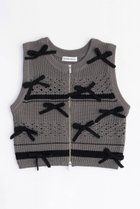 【メゾンスペシャル/MAISON SPECIAL】のSo Many Ribbons Vest/メニーメニーリボンベスト GRY(グレー)|ID: prp329100003909932 ipo3291000000032910346