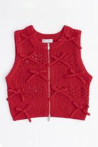 【メゾンスペシャル/MAISON SPECIAL】のSo Many Ribbons Vest/メニーメニーリボンベスト RED(レッド)|ID: prp329100003909932 ipo3291000000032910349