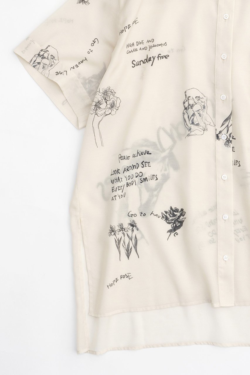 【メゾンスペシャル/MAISON SPECIAL】のDrawing Print T-shirt/ドローイングプリントシャツ 人気、トレンドファッション・服の通販 founy(ファニー) 　ファッション　Fashion　レディースファッション　Fashion for Women　トップス・カットソー　Cut & Sew Tops　キャミソール&ノースリーブ　Camisoles & Sleeveless Tops　シャツ・ブラウス・オフィスカジュアル　Elegant Blouses & Button-Ups　ロングTシャツ・Tシャツ　Longline T-Shirts & Tees　おすすめ　Recommended / Our Picks　セットアップ　Set-Up, Coordinated Outfit　ドレープ　Drape, Draping Fabric　ノースリーブ　Sleeveless, No-Sleeve　ルーズ　Loose, Oversized　夏　Summer　other-4|ID: prp329100003909933 ipo3291000000032908070