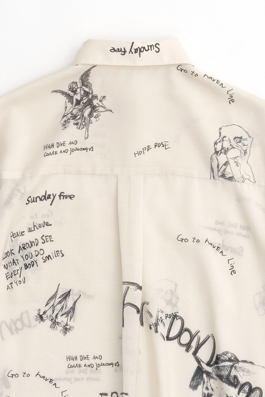 【メゾンスペシャル/MAISON SPECIAL】のDrawing Print T-shirt/ドローイングプリントシャツ 人気、トレンドファッション・服の通販 founy(ファニー) 　ファッション　Fashion　レディースファッション　Fashion for Women　トップス・カットソー　Cut & Sew Tops　キャミソール&ノースリーブ　Camisoles & Sleeveless Tops　シャツ・ブラウス・オフィスカジュアル　Elegant Blouses & Button-Ups　ロングTシャツ・Tシャツ　Longline T-Shirts & Tees　おすすめ　Recommended / Our Picks　セットアップ　Set-Up, Coordinated Outfit　ドレープ　Drape, Draping Fabric　ノースリーブ　Sleeveless, No-Sleeve　ルーズ　Loose, Oversized　夏　Summer　other-8|ID: prp329100003909933 ipo3291000000032908083