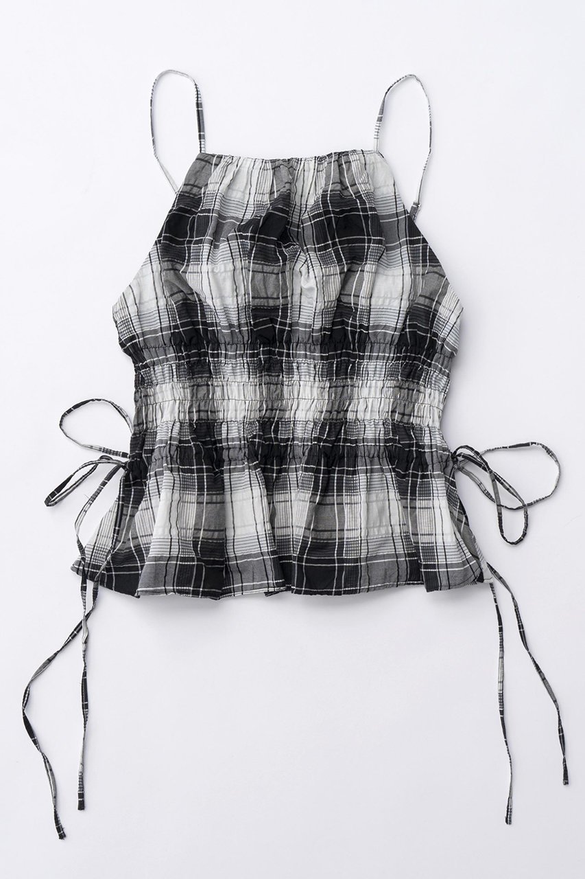 【メゾンスペシャル/MAISON SPECIAL】のChecked Shirring Bustier/チェックシャーリングビスチェ 人気、トレンドファッション・服の通販 founy(ファニー) 　ファッション　Fashion　レディースファッション　Fashion for Women　トップス・カットソー　Cut & Sew Tops　キャミソール&ノースリーブ　Camisoles & Sleeveless Tops　シャツ・ブラウス・オフィスカジュアル　Elegant Blouses & Button-Ups　ビスチェ　Bustiers & Corset Tops / Layered Bustier Style　おすすめ　Recommended / Our Picks　コンパクト　Compact, Small Size　セットアップ　Set-Up, Coordinated Outfit　ノースリーブ　Sleeveless, No-Sleeve　リラックス　Relax, Relaxed Fit　夏　Summer　 other-1|ID: prp329100003909934 ipo3291000000032907024