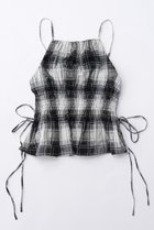【メゾンスペシャル/MAISON SPECIAL】のChecked Shirring Bustier/チェックシャーリングビスチェ BLK(ブラック)|ID: prp329100003909934 ipo3291000000032907027