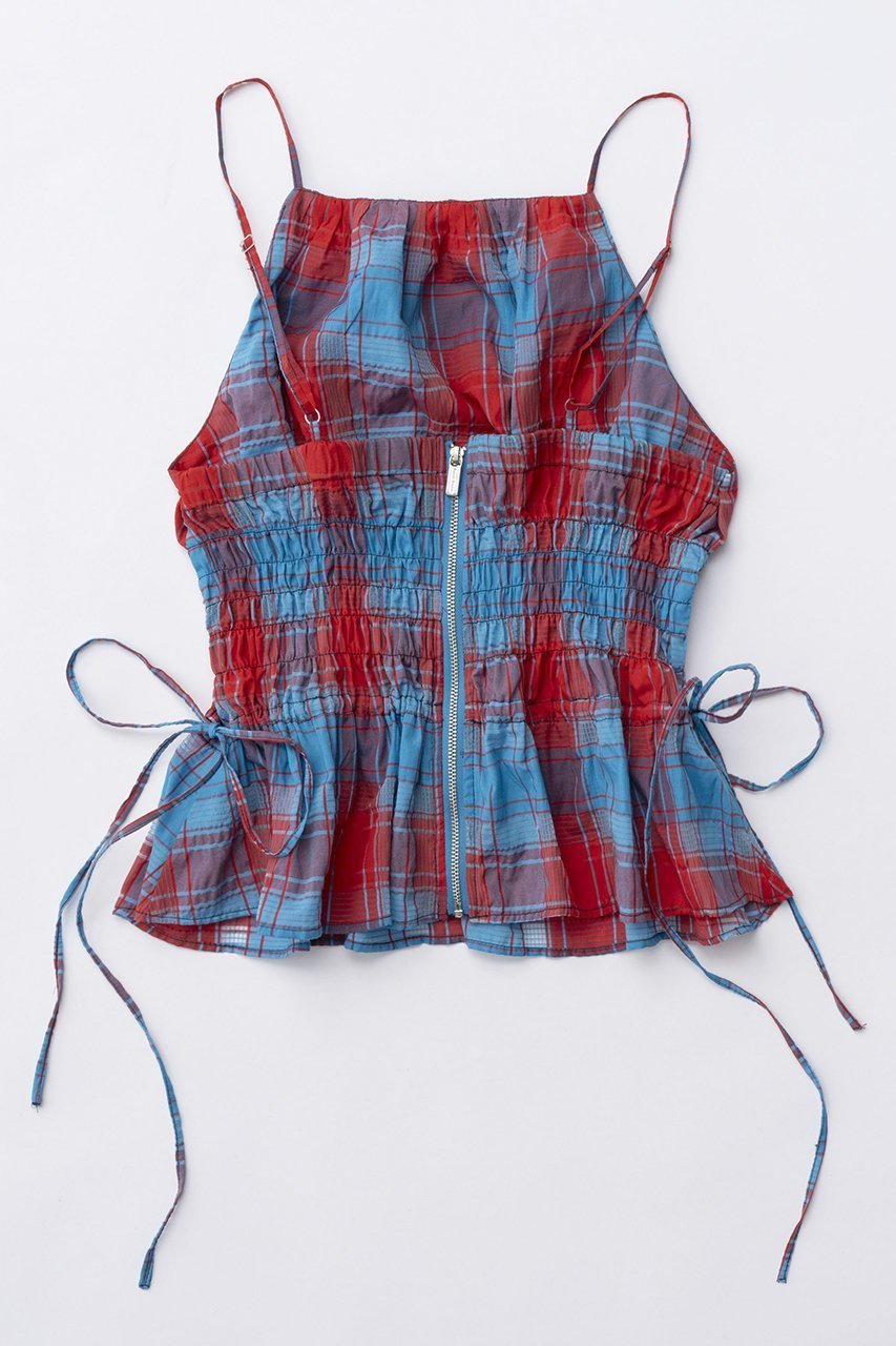 【メゾンスペシャル/MAISON SPECIAL】のChecked Shirring Bustier/チェックシャーリングビスチェ 人気、トレンドファッション・服の通販 founy(ファニー) 　ファッション　Fashion　レディースファッション　Fashion for Women　トップス・カットソー　Cut & Sew Tops　キャミソール&ノースリーブ　Camisoles & Sleeveless Tops　シャツ・ブラウス・オフィスカジュアル　Elegant Blouses & Button-Ups　ビスチェ　Bustiers & Corset Tops / Layered Bustier Style　おすすめ　Recommended / Our Picks　コンパクト　Compact, Small Size　セットアップ　Set-Up, Coordinated Outfit　ノースリーブ　Sleeveless, No-Sleeve　リラックス　Relax, Relaxed Fit　夏　Summer　other-4|ID: prp329100003909934 ipo3291000000032907043