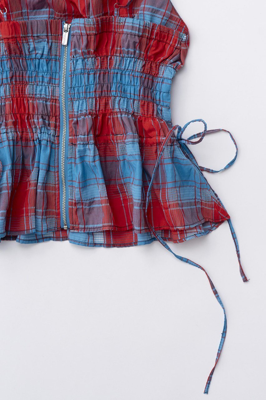 【メゾンスペシャル/MAISON SPECIAL】のChecked Shirring Bustier/チェックシャーリングビスチェ 人気、トレンドファッション・服の通販 founy(ファニー) 　ファッション　Fashion　レディースファッション　Fashion for Women　トップス・カットソー　Cut & Sew Tops　キャミソール&ノースリーブ　Camisoles & Sleeveless Tops　シャツ・ブラウス・オフィスカジュアル　Elegant Blouses & Button-Ups　ビスチェ　Bustiers & Corset Tops / Layered Bustier Style　おすすめ　Recommended / Our Picks　コンパクト　Compact, Small Size　セットアップ　Set-Up, Coordinated Outfit　ノースリーブ　Sleeveless, No-Sleeve　リラックス　Relax, Relaxed Fit　夏　Summer　other-6|ID: prp329100003909934 ipo3291000000032907049