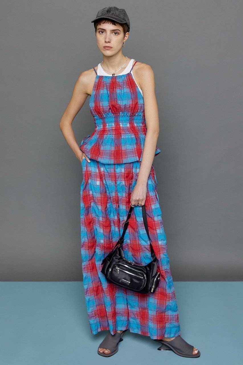 【メゾンスペシャル/MAISON SPECIAL】のChecked Shirring Bustier/チェックシャーリングビスチェ 人気、トレンドファッション・服の通販 founy(ファニー) 　ファッション　Fashion　レディースファッション　Fashion for Women　トップス・カットソー　Cut & Sew Tops　キャミソール&ノースリーブ　Camisoles & Sleeveless Tops　シャツ・ブラウス・オフィスカジュアル　Elegant Blouses & Button-Ups　ビスチェ　Bustiers & Corset Tops / Layered Bustier Style　おすすめ　Recommended / Our Picks　コンパクト　Compact, Small Size　セットアップ　Set-Up, Coordinated Outfit　ノースリーブ　Sleeveless, No-Sleeve　リラックス　Relax, Relaxed Fit　夏　Summer　other-7|ID: prp329100003909934 ipo3291000000032907053