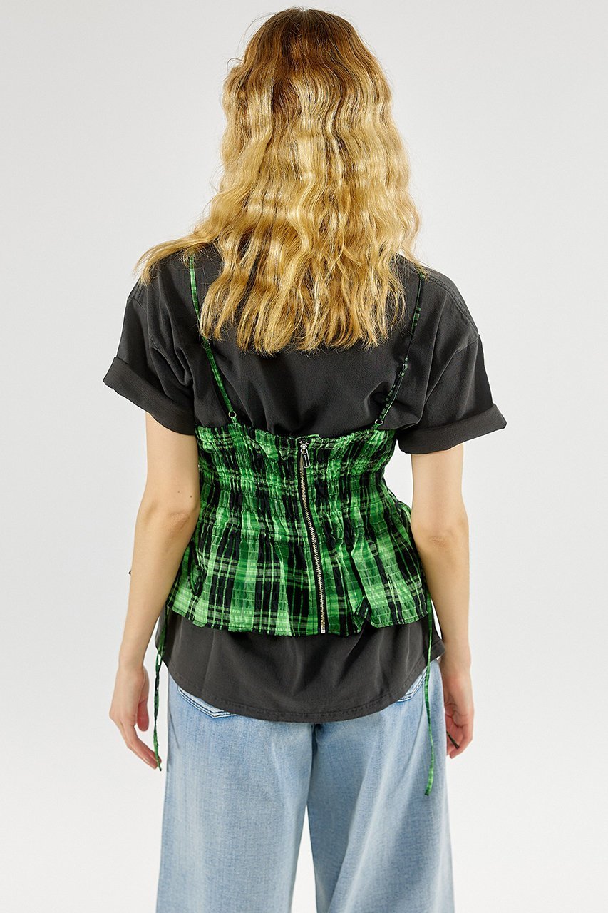 【メゾンスペシャル/MAISON SPECIAL】のChecked Shirring Bustier/チェックシャーリングビスチェ 人気、トレンドファッション・服の通販 founy(ファニー) 　ファッション　Fashion　レディースファッション　Fashion for Women　トップス・カットソー　Cut & Sew Tops　キャミソール&ノースリーブ　Camisoles & Sleeveless Tops　シャツ・ブラウス・オフィスカジュアル　Elegant Blouses & Button-Ups　ビスチェ　Bustiers & Corset Tops / Layered Bustier Style　おすすめ　Recommended / Our Picks　コンパクト　Compact, Small Size　セットアップ　Set-Up, Coordinated Outfit　ノースリーブ　Sleeveless, No-Sleeve　リラックス　Relax, Relaxed Fit　夏　Summer　other-2|ID: prp329100003909934 ipo3291000000035685384