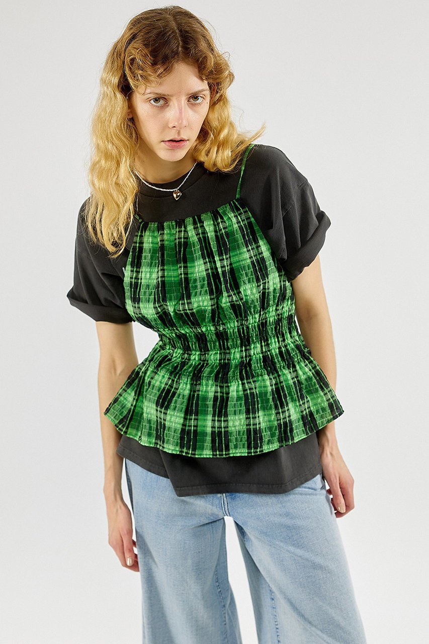 【メゾンスペシャル/MAISON SPECIAL】のChecked Shirring Bustier/チェックシャーリングビスチェ 人気、トレンドファッション・服の通販 founy(ファニー) 　ファッション　Fashion　レディースファッション　Fashion for Women　トップス・カットソー　Cut & Sew Tops　キャミソール&ノースリーブ　Camisoles & Sleeveless Tops　シャツ・ブラウス・オフィスカジュアル　Elegant Blouses & Button-Ups　ビスチェ　Bustiers & Corset Tops / Layered Bustier Style　おすすめ　Recommended / Our Picks　コンパクト　Compact, Small Size　セットアップ　Set-Up, Coordinated Outfit　ノースリーブ　Sleeveless, No-Sleeve　リラックス　Relax, Relaxed Fit　夏　Summer　other-5|ID: prp329100003909934 ipo3291000000035685390