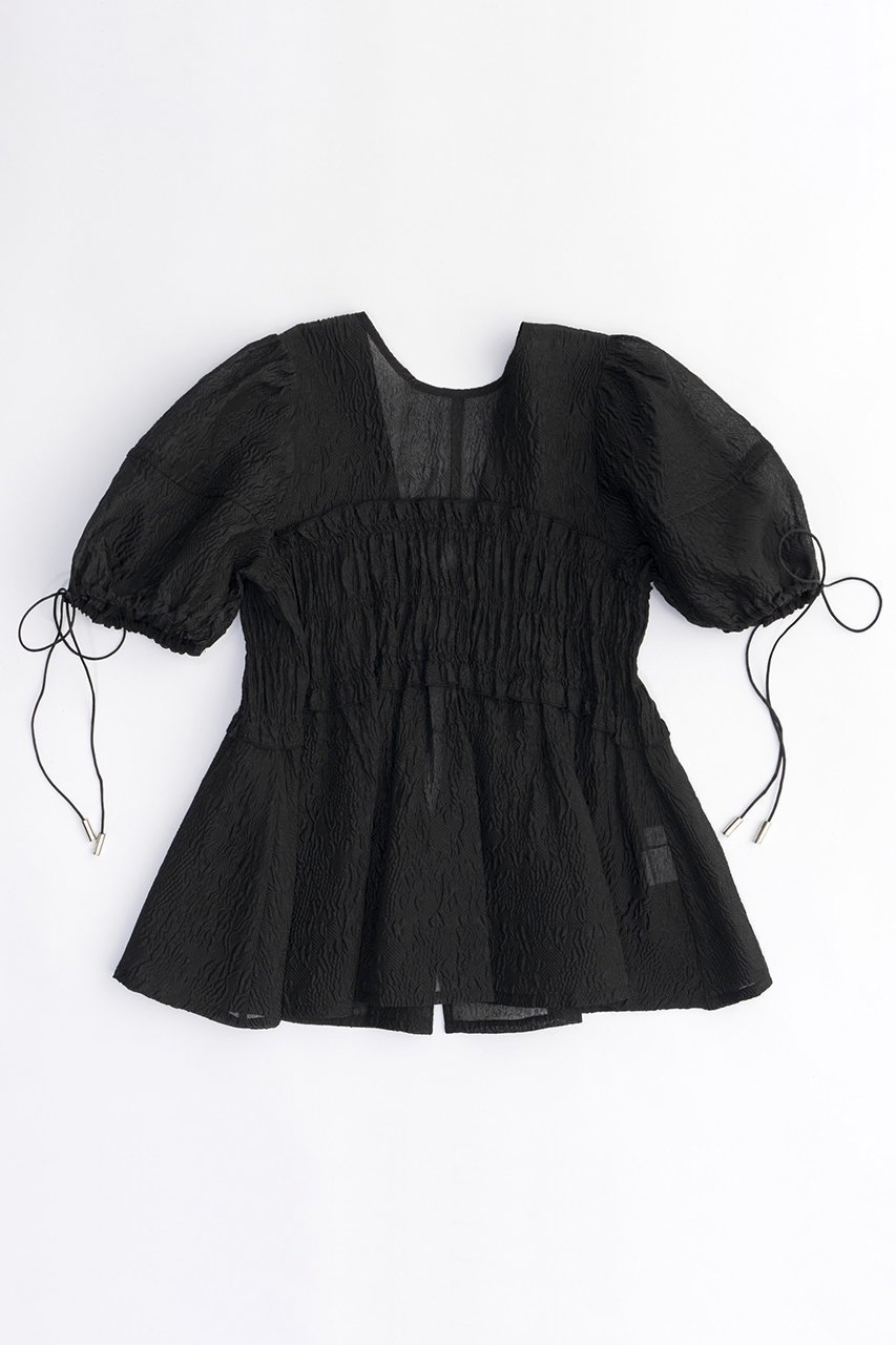 【メゾンスペシャル/MAISON SPECIAL】のSheer Jacquard 2way Puff Sleeve Tops/シアージャガード2WAYパフトップ 人気、トレンドファッション・服の通販 founy(ファニー) 　ファッション　Fashion　レディースファッション　Fashion for Women　トップス・カットソー　Cut & Sew Tops　シャツ・ブラウス・オフィスカジュアル　Elegant Blouses & Button-Ups　おすすめ　Recommended / Our Picks　ガーリー　Girly, Feminine Style　シアー　Sheer, See-Through　ショート　Short, Short Length　スリーブ　Sleeve, Long Sleeve / Short Sleeve　セットアップ　Set-Up, Coordinated Outfit　デニム　Denim, Jeans Material　other-6|ID: prp329100003909935 ipo3291000000032907256