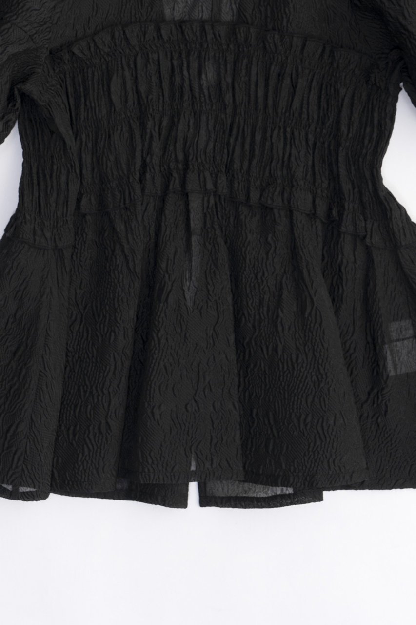【メゾンスペシャル/MAISON SPECIAL】のSheer Jacquard 2way Puff Sleeve Tops/シアージャガード2WAYパフトップ 人気、トレンドファッション・服の通販 founy(ファニー) 　ファッション　Fashion　レディースファッション　Fashion for Women　トップス・カットソー　Cut & Sew Tops　シャツ・ブラウス・オフィスカジュアル　Elegant Blouses & Button-Ups　おすすめ　Recommended / Our Picks　ガーリー　Girly, Feminine Style　シアー　Sheer, See-Through　ショート　Short, Short Length　スリーブ　Sleeve, Long Sleeve / Short Sleeve　セットアップ　Set-Up, Coordinated Outfit　デニム　Denim, Jeans Material　other-7|ID: prp329100003909935 ipo3291000000032907258