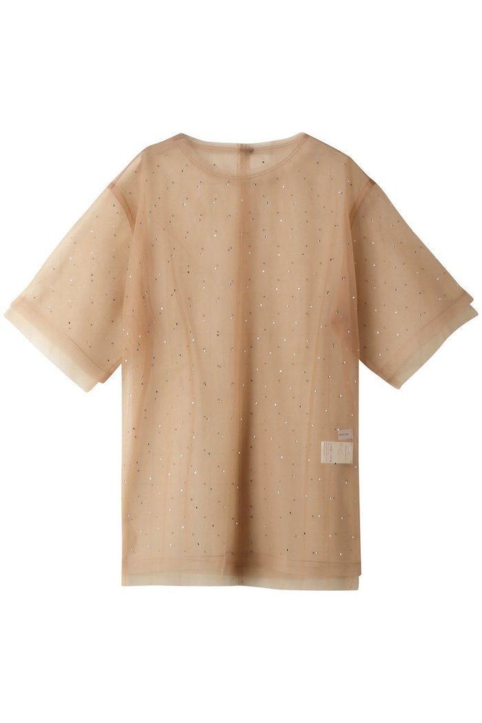 【メゾンスペシャル/MAISON SPECIAL】のGlitter Tulle Oversized T-shirt/キラキラチュールオーバーTシャツ インテリア・キッズ・メンズ・レディースファッション・服の通販 founy(ファニー) https://founy.com/ ファッション Fashion レディースファッション WOMEN トップス・カットソー Tops/Tshirt シャツ/ブラウス Shirts/Blouses ロング / Tシャツ T-Shirts カットソー Cut and Sewn おすすめ Recommend キャミソール Camisole ショート Short ストーン Stone スリーブ Sleeve タンク Tank チュール Tulle |ID: prp329100003909936 ipo3291000000030041756