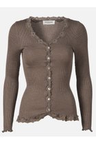 【ロサムンド/ROSEMUNDE】のレース付き カーディガン シルクコットン 人気、トレンドファッション・服の通販 founy(ファニー) ファッション Fashion レディースファッション Fashion for Women トップス・カットソー Cut & Sew Tops カーディガン・羽織り Layered Style Cardigans シャツ・ブラウス・オフィスカジュアル Elegant Blouses & Button-Ups ロングTシャツ・Tシャツ Longline T-Shirts & Tees カットソー・ベーシックTシャツ Cut-and-Sewn Tops / Stretch Tees & Basics カーディガン Cardigan, Knitwear シルク Silk, 100% Silk フィット Fit, Slim Fit フェミニン Feminine, Girly フリル Frill, Ruffle ホールガーメント WholeGarment, Seamless Knit レース Lace, Lace Fabric 冬 Winter / This Winter 夏 Summer thumbnail ブラウンメランジュ|ID: prp329100003909941 ipo3291000000032851242
