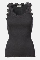 【ロサムンド/ROSEMUNDE】のレース付き タンクトップ シルクコットン ダークグレーメランジュ|ID: prp329100003909942 ipo3291000000036969057