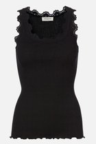 【ロサムンド/ROSEMUNDE】のレース付き タンクトップ シルクコットン ブラック|ID: prp329100003909942 ipo3291000000036969058