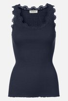 【ロサムンド/ROSEMUNDE】のレース付き タンクトップ シルクコットン ネイビー|ID: prp329100003909942 ipo3291000000037281285