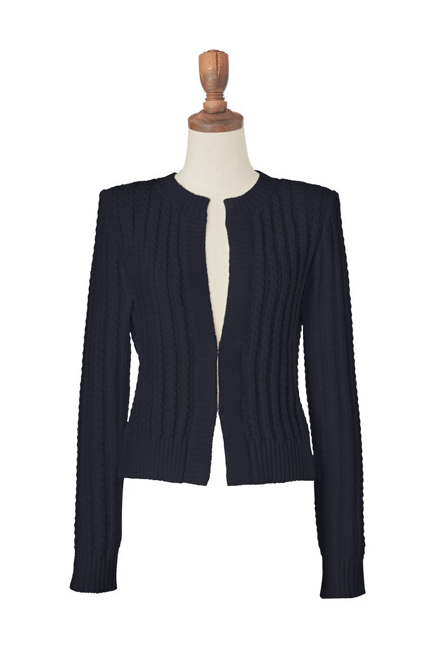 【デイジーリン/DAISY LIN】のKnit Jacket “Daisy Hampton” インテリア・キッズ・メンズ・レディースファッション・服の通販 founy(ファウニー) 　ファッション　Fashion　レディースファッション　Fashion for Women　アウター　Coat / Outerwear Collection　レディースジャケット・軽アウター　Jackets　おすすめ　Recommended / Our Picks　エレガント 上品　Elegant　シェイプ　Shape, Slim Fit　ジャケット　Jacket, Outerwear　フロント　Front, Front Design　旅行　Travel　ミッドナイトブルー|ID: prp329100003909945 ipo3291000000036640788