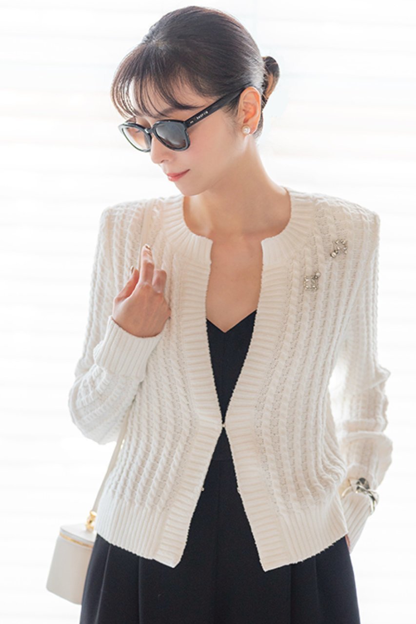 【デイジーリン/DAISY LIN】のKnit Jacket “Daisy Hampton” 大人の最旬トレンドファッション＆コーディネート founy(ファウニー) 　ファッション　Fashion　レディースファッション　Fashion for Women　アウター　Coat / Outerwear Collection　レディースジャケット・軽アウター　Jackets　おすすめ　Recommended / Our Picks　エレガント 上品　Elegant　シェイプ　Shape, Slim Fit　ジャケット　Jacket, Outerwear　フロント　Front, Front Design　旅行　Travel　other-6|ID: prp329100003909945 ipo3291000000036728871