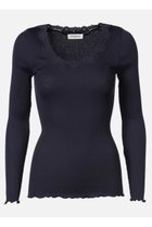 【ロサムンド/ROSEMUNDE】のレース付き プルオーバー シルクコットン ネイビー|ID: prp329100003909949 ipo3291000000035925858