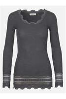 【ロサムンド/ROSEMUNDE】のレース付き プルオーバー シルクコットン 人気、トレンドファッション・服の通販 founy(ファニー) ファッション Fashion レディースファッション Fashion for Women 下着・ランジェリー Lingerie & Intimates その他ランジェリー・インナーアイテム Other Lingerie / Intimates トップス・カットソー Cut & Sew Tops インナー Innerwear エレガント 上品 Elegant シルク Silk, 100% Silk フィット Fit, Slim Fit フェミニン Feminine, Girly フリル Frill, Ruffle ホールガーメント WholeGarment, Seamless Knit ランジェリー Lingerie, Intimate Wear レース Lace, Lace Fabric 冬 Winter / This Winter 夏 Summer 長袖 Long Sleeve, Full Sleeve |ID:prp329100003909951