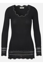 【ロサムンド/ROSEMUNDE】のレース付き プルオーバー シルクコットン ブラック|ID: prp329100003909951 ipo3291000000036659171