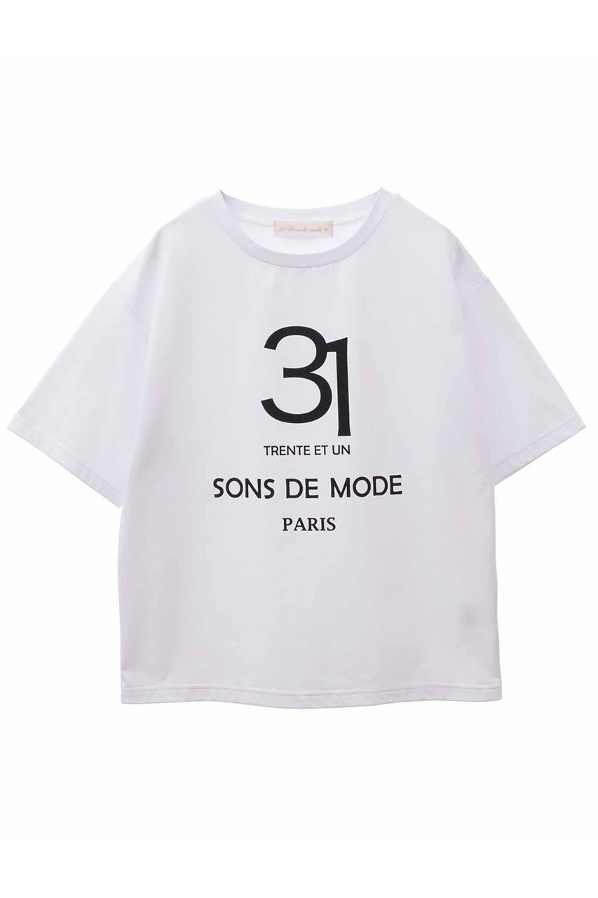 【トランテアン ソン ドゥ モード/31 Sons de mode】のナンバーロゴTシャツ 人気、トレンドファッション・服の通販 founy(ファニー) 　ファッション　Fashion　レディースファッション　WOMEN　トップス・カットソー　Tops/Tshirt　シャツ/ブラウス　Shirts/Blouses　ロング / Tシャツ　T-Shirts　カットソー　Cut and Sewn　ショート　Short　スポーティ　Sporty　スリーブ　Sleeve　トレンド　Trend　フェミニン　Feminine　プリント　Print　 other-1|ID: prp329100003912578 ipo3291000000029920693