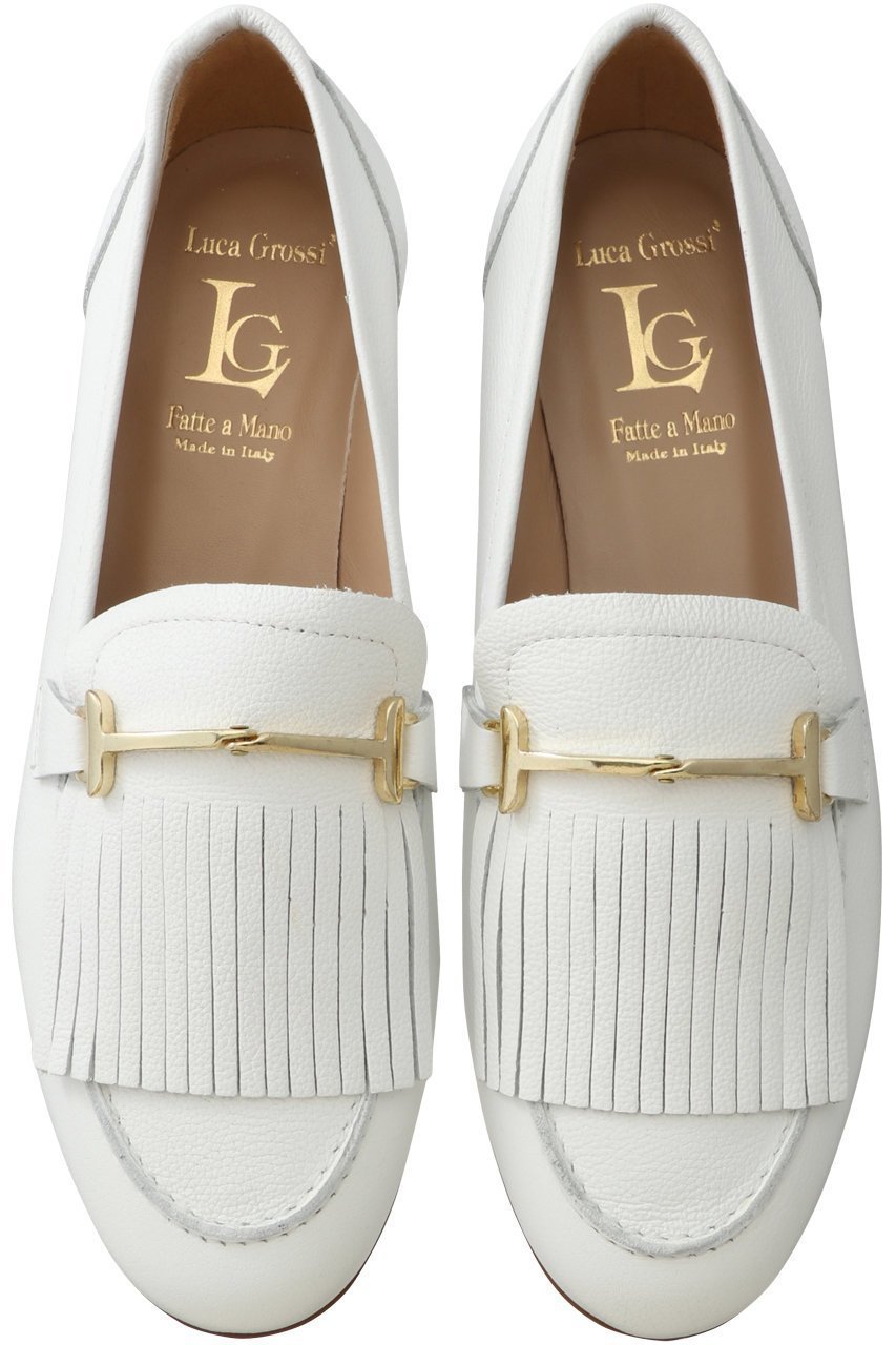 【ルカグロッシ/LucaGrossi】のキルトビットローファー インテリア・キッズ・メンズ・レディースファッション・服の通販 founy(ファニー) 　ファッション　Fashion　レディースファッション　Fashion for Women　イタリア　Italy　クラシカル　Classical, Vintage-Inspired　シューズ　Shoes, Footwear　シンプル　Simple, Minimal　トレンド　Trend, Trending Now　フラット　Flat, Flat Shoes　フリンジ　Fringe, Tassel　エレガント 上品　Elegant　ホワイト|ID: prp329100003912699 ipo3291000000032865729