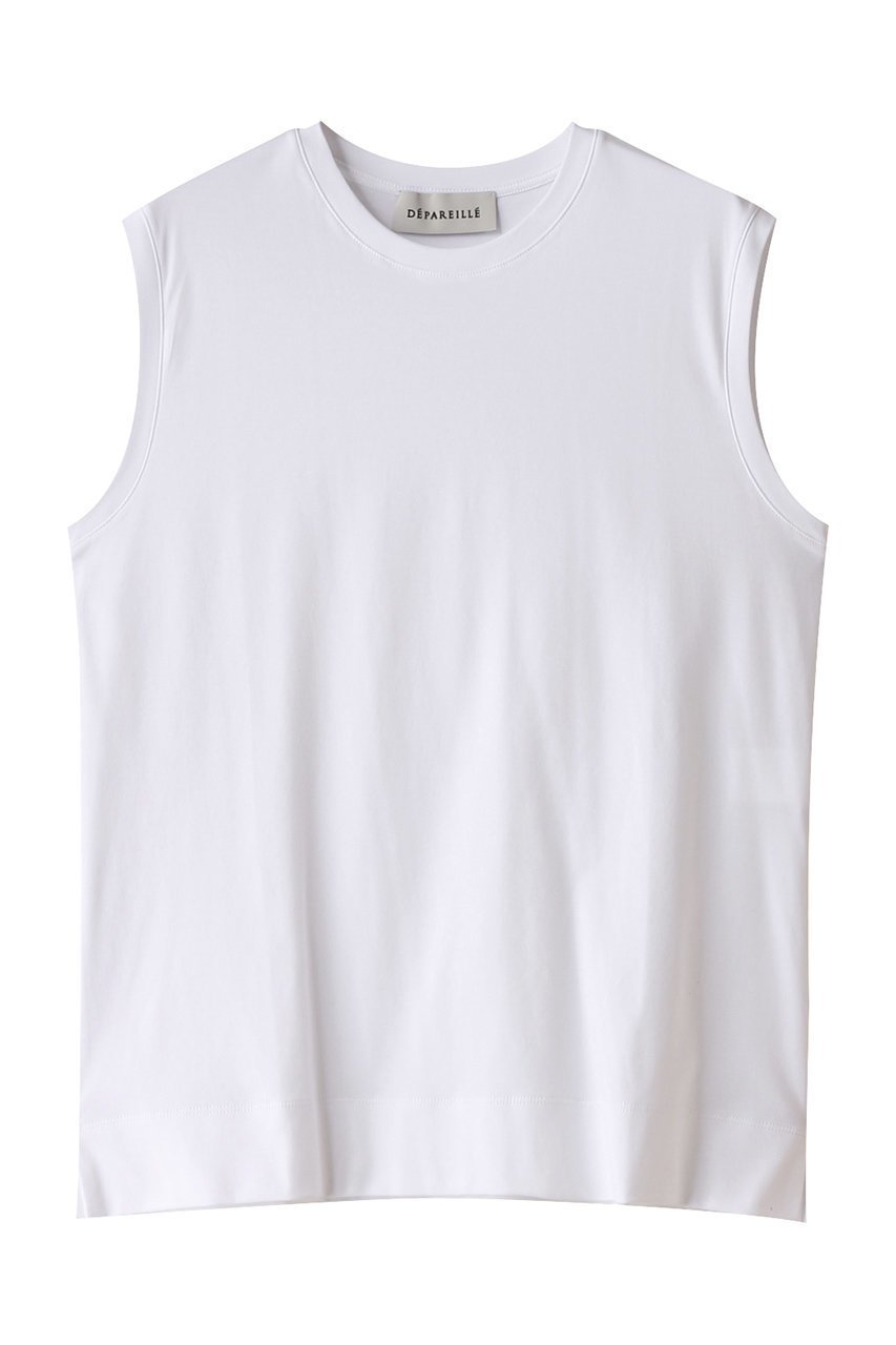 【デパリエ/DEPAREILLE】のLOTUS ノースリーブカットソー インテリア・キッズ・メンズ・レディースファッション・服の通販 founy(ファニー) ファッション Fashion レディースファッション Fashion for Women トップス・カットソー Cut & Sew Tops キャミソール&ノースリーブ Camisoles & Sleeveless Tops シャツ・ブラウス・オフィスカジュアル Elegant Blouses & Button-Ups ロングTシャツ・Tシャツ Longline T-Shirts & Tees カットソー・ベーシックTシャツ Cut-and-Sewn Tops / Stretch Tees & Basics キャミソール Camisole, Spaghetti Strap Top シンプル Simple, Minimal タンク Tank Top, Sleeveless Top エレガント 上品 Elegant オフホワイト|ID: prp329100003912709 ipo3291000000032837728