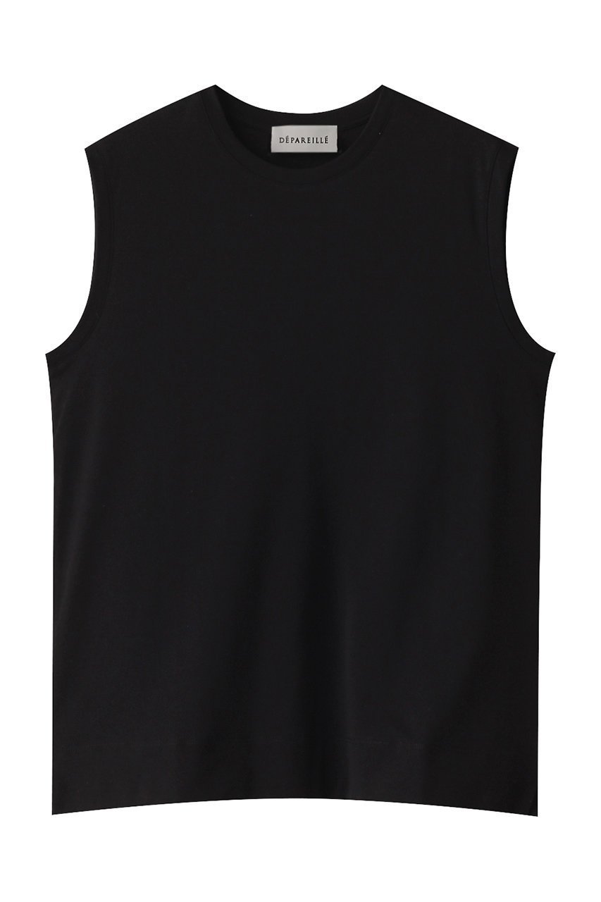 【デパリエ/DEPAREILLE】のLOTUS ノースリーブカットソー インテリア・キッズ・メンズ・レディースファッション・服の通販 founy(ファニー) ファッション Fashion レディースファッション Fashion for Women トップス・カットソー Cut & Sew Tops キャミソール&ノースリーブ Camisoles & Sleeveless Tops シャツ・ブラウス・オフィスカジュアル Elegant Blouses & Button-Ups ロングTシャツ・Tシャツ Longline T-Shirts & Tees カットソー・ベーシックTシャツ Cut-and-Sewn Tops / Stretch Tees & Basics キャミソール Camisole, Spaghetti Strap Top シンプル Simple, Minimal タンク Tank Top, Sleeveless Top エレガント 上品 Elegant ブラック|ID: prp329100003912709 ipo3291000000032837739