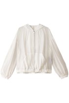 【スリー ドッツ/three dots】のシャイニーシャツジップアップフーディ ホワイト|ID: prp329100003912711 ipo3291000000036970007