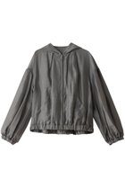 【スリー ドッツ/three dots】のシャイニーシャツジップアップフーディ グレー|ID: prp329100003912711 ipo3291000000036970009