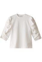 【チノ/CINOH】のREFINA ギャザースリーブ Tシャツ オフホワイト|ID:prp329100003914151