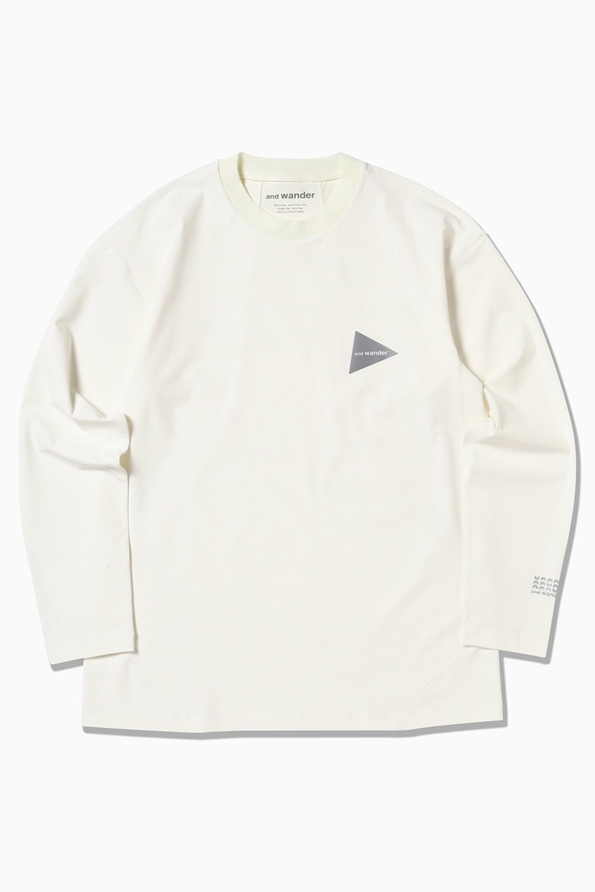 【アンドワンダー/and wander / MEN】の【MEN】34 rash guard インテリア・キッズ・メンズ・レディースファッション・服の通販 founy(ファニー) 　ファッション　Fashion　メンズファッション　Fashion for Men　トップス・カットソー　Cut & Sew Tops　メンズシャツ　Shirts　シンプル　Simple, Minimal　スリーブ　Sleeve, Long Sleeve / Short Sleeve　トライアングル　Triangle, Triangular Shape　ロング　Long, Long-Length　ホワイト|ID: prp329100003914213 ipo3291000000032942250