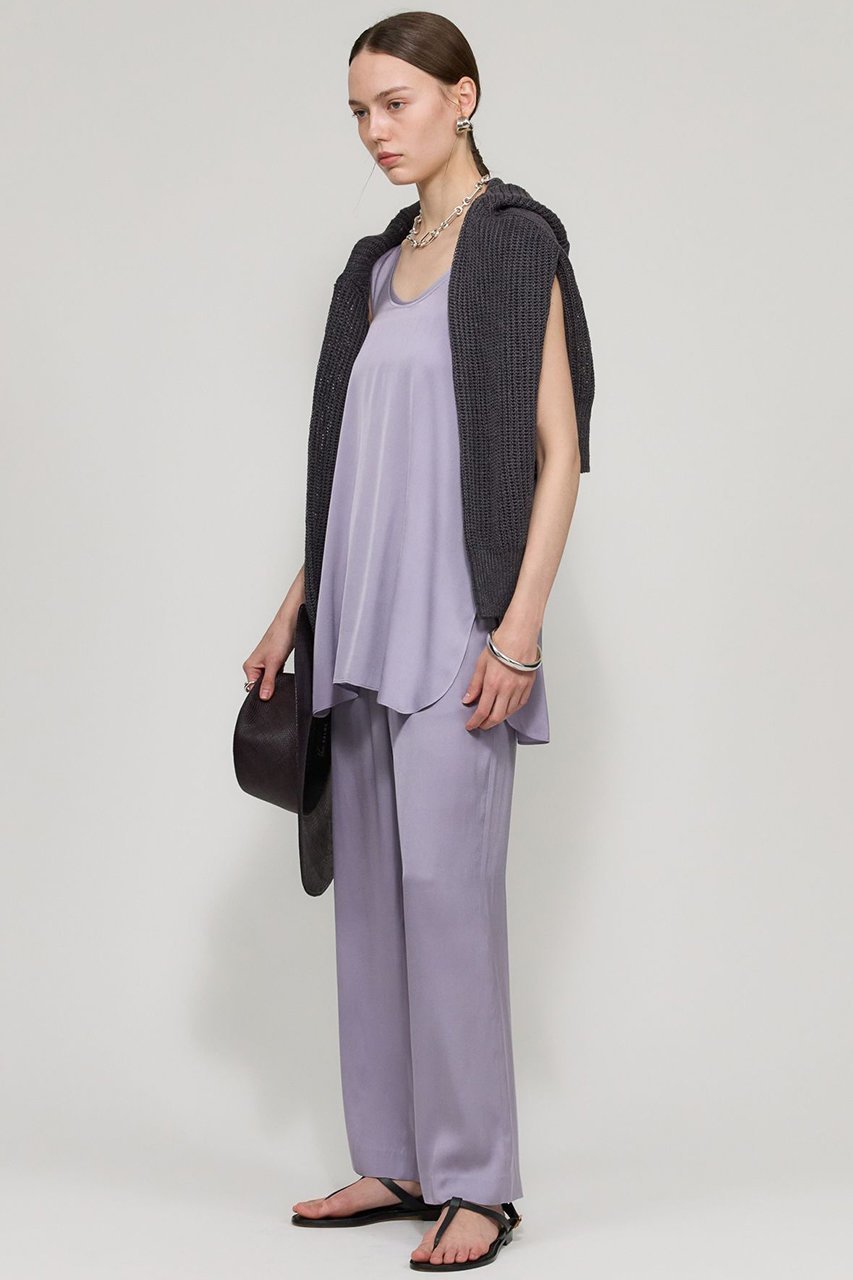 【カオス/Chaos】のシルシャーノースリーブ 人気、トレンドファッション・服の通販 founy(ファニー) 　ファッション　Fashion　レディースファッション　Fashion for Women　トップス・カットソー　Cut & Sew Tops　キャミソール&ノースリーブ　Camisoles & Sleeveless Tops　シャツ・ブラウス・オフィスカジュアル　Elegant Blouses & Button-Ups　サテン　Satin, Glossy Fabric　シンプル　Simple, Minimal　ジョーゼット　Georgette, Semi-Sheer Fabric　ストレッチ　Stretch, Stretchy Fabric　ノースリーブ　Sleeveless, No-Sleeve　フリル　Frill, Ruffle　エレガント 上品　Elegant　夏　Summer　other-4|ID: prp329100003915428 ipo3291000000032910056