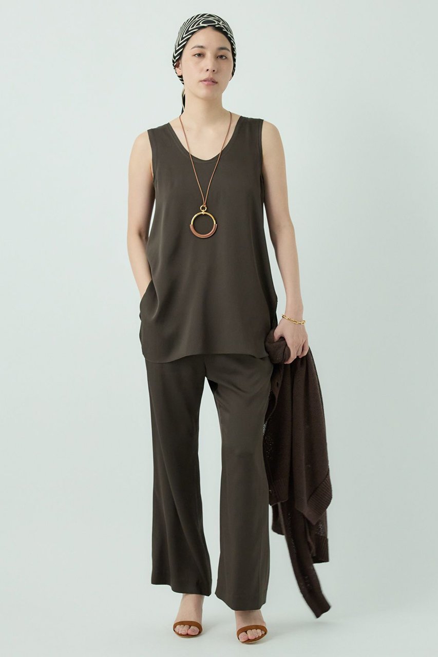 【カオス/Chaos】のシルシャーノースリーブ 人気、トレンドファッション・服の通販 founy(ファニー) ファッション Fashion レディースファッション Fashion for Women トップス・カットソー Cut & Sew Tops キャミソール&ノースリーブ Camisoles & Sleeveless Tops シャツ・ブラウス・オフィスカジュアル Elegant Blouses & Button-Ups ロングTシャツ・Tシャツ Longline T-Shirts & Tees カットソー・ベーシックTシャツ Cut-and-Sewn Tops / Stretch Tees & Basics キャミソール Camisole, Spaghetti Strap Top サテン Satin, Glossy Fabric シンプル Simple, Minimal ジョーゼット Georgette, Semi-Sheer Fabric ストレッチ Stretch, Stretchy Fabric タンク Tank Top, Sleeveless Top フリル Frill, Ruffle エレガント 上品 Elegant 夏 Summer other-3|ID: prp329100003915428 ipo3291000000035859766