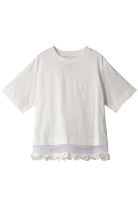 【ミュベール/MUVEIL】 フラワーパーツTシャツ人気、トレンドファッション・服の通販 founy(ファニー) ファッション Fashion レディースファッション WOMEN トップス・カットソー Tops/Tshirt シャツ/ブラウス Shirts/Blouses ロング / Tシャツ T-Shirts カットソー Cut and Sewn なめらか Smooth カットソー Cut And Sew ショート Short スリーブ Sleeve フラワー Flower フリル Frills モチーフ Motif |ID:prp329100003915431