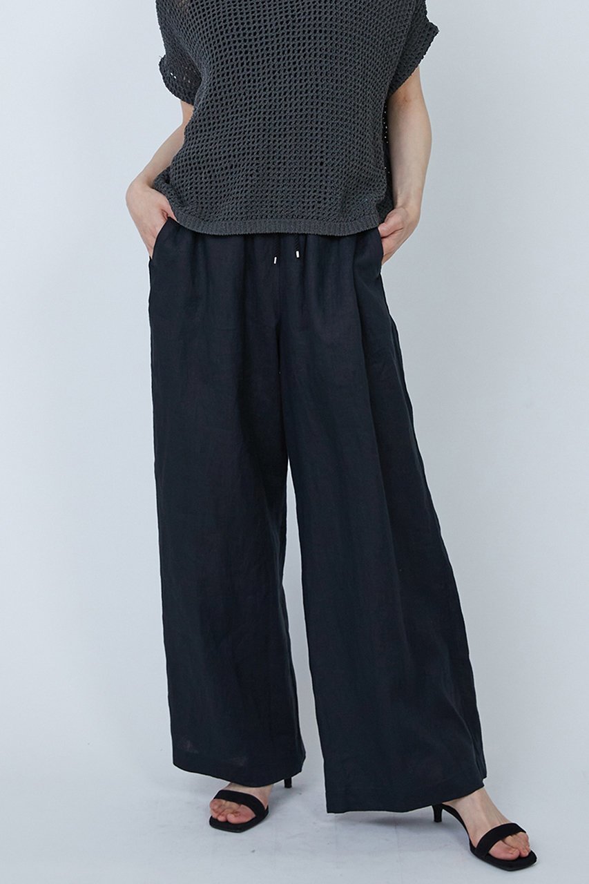 【プルミエ アロンディスモン/1er Arrondissement】のウォッシュリネンイージーパンツ 人気、トレンドファッション・服の通販 founy(ファニー) 　ファッション　Fashion　レディースファッション　Fashion for Women　パンツ　Pants & Trousers　シンプル　Simple, Minimal　ドローストリング　Drawstring, Pull Cord　リラックス　Relax, Relaxed Fit　ワイド　Wide, Wide Fit　エレガント 上品　Elegant　定番　Standard, Basic Item　other-6|ID: prp329100003917308 ipo3291000000032905134