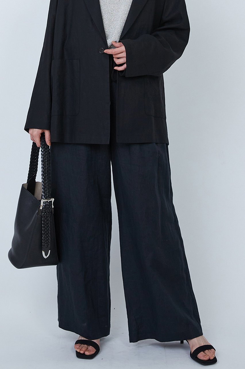 【プルミエ アロンディスモン/1er Arrondissement】のウォッシュリネンイージーパンツ 人気、トレンドファッション・服の通販 founy(ファニー) 　ファッション　Fashion　レディースファッション　Fashion for Women　パンツ　Pants & Trousers　シンプル　Simple, Minimal　ドローストリング　Drawstring, Pull Cord　リラックス　Relax, Relaxed Fit　ワイド　Wide, Wide Fit　エレガント 上品　Elegant　定番　Standard, Basic Item　other-8|ID: prp329100003917308 ipo3291000000032905139