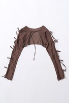 【メゾンスペシャル/MAISON SPECIAL】のRibbon Short Length Bolero/リボンショートボレロ BRN(ブラウン)|ID: prp329100003917311 ipo3291000000032910380
