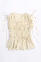 【メゾンスペシャル/MAISON SPECIAL】のShirring Frills Top/シャーリングフリルトップ IVR(アイボリー)|ID: prp329100003917313 ipo3291000000036401340