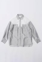 【メゾンスペシャル/MAISON SPECIAL】のTulle Docking Sheer Oversized Shirt/チュールドッキングシアーオーバーシャツ GRY(グレー)|ID: prp329100003917314 ipo3291000000036221614